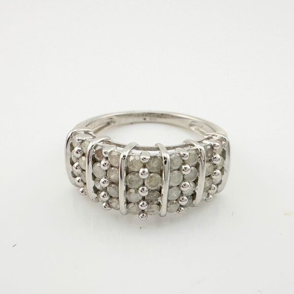 Elegant Channel Set 1 carat Natural Diamond Anniversary Ring Size 7 - Picture 2 of 16